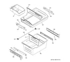 GE XNE25JSKJFSS freezer shelves diagram