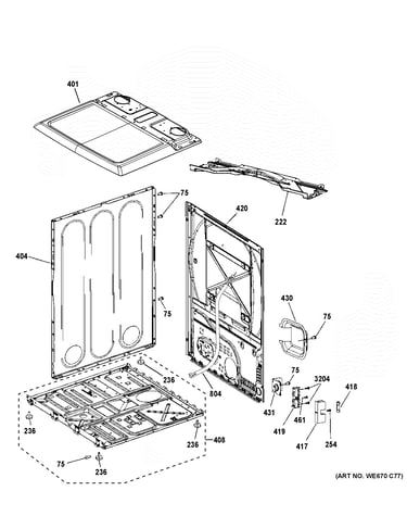 Cabinet & top panel
