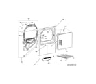 GE GTD33PASK0WW front panel & door diagram