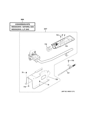 Gas valve & burner assembly