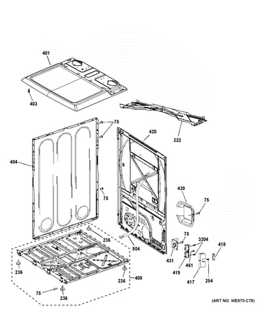 Cabinet & top panel