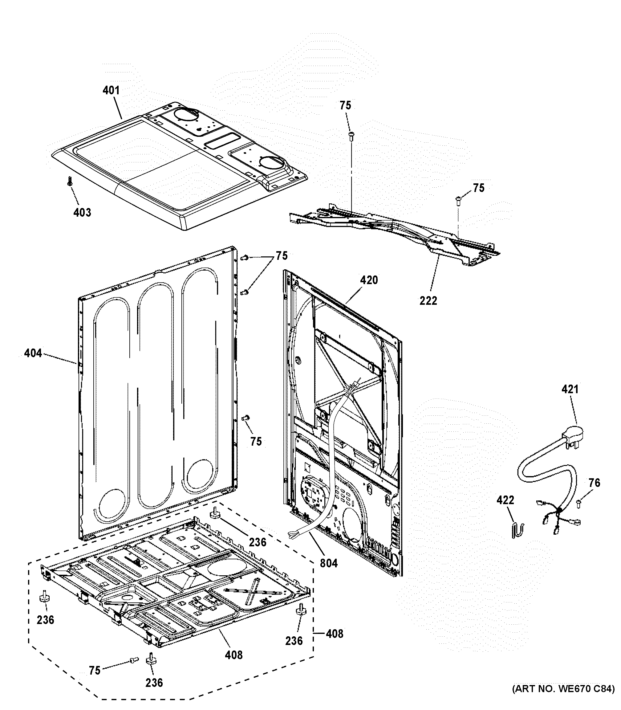 Cabinet & top panel