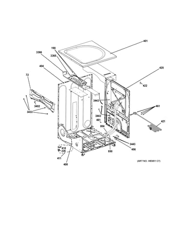 Cabinet & top panel