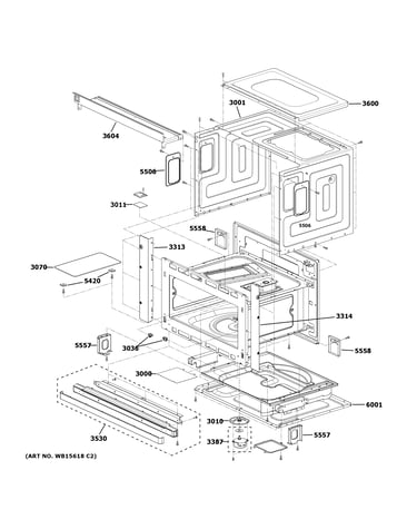 Oven cavity parts