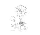 GE PHP9030BM1TS control panel & cooktop diagram