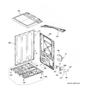 GE GTD42EASJ1WW cabinet & top panel diagram