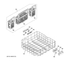 GE GDF570SSJ4SS lower rack assembly diagram