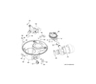 GE GDF570SSJ4SS sump & motor mechanism diagram