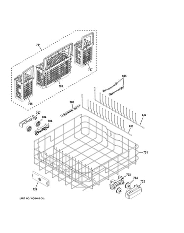 Lower rack assembly