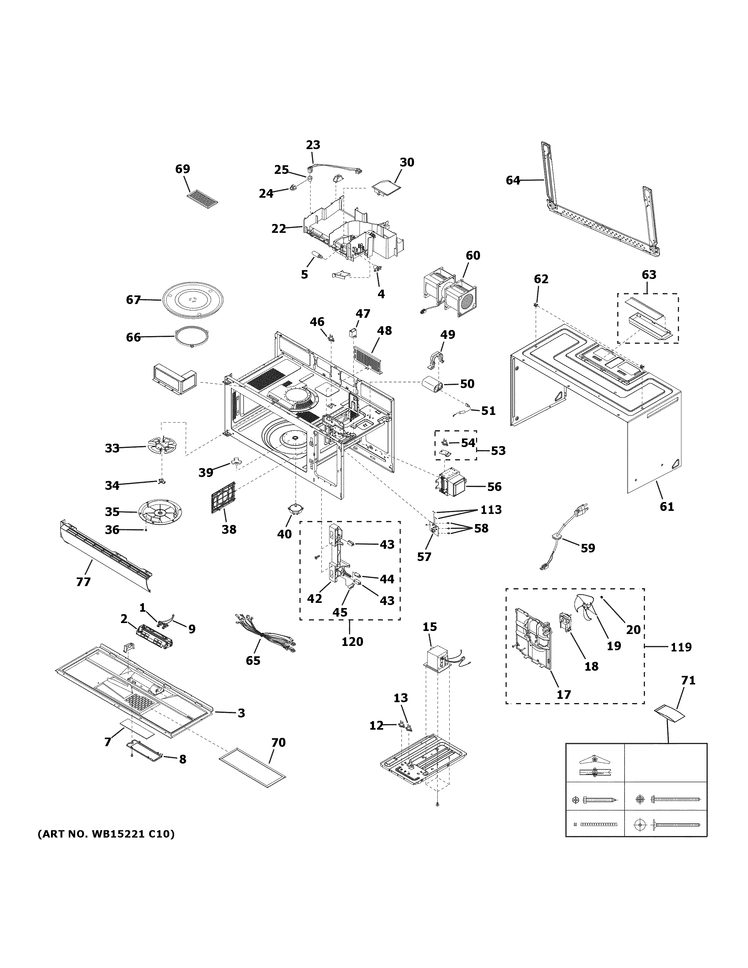 Oven cavity parts