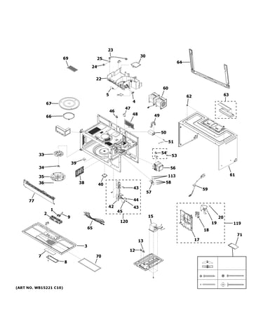 Oven cavity parts