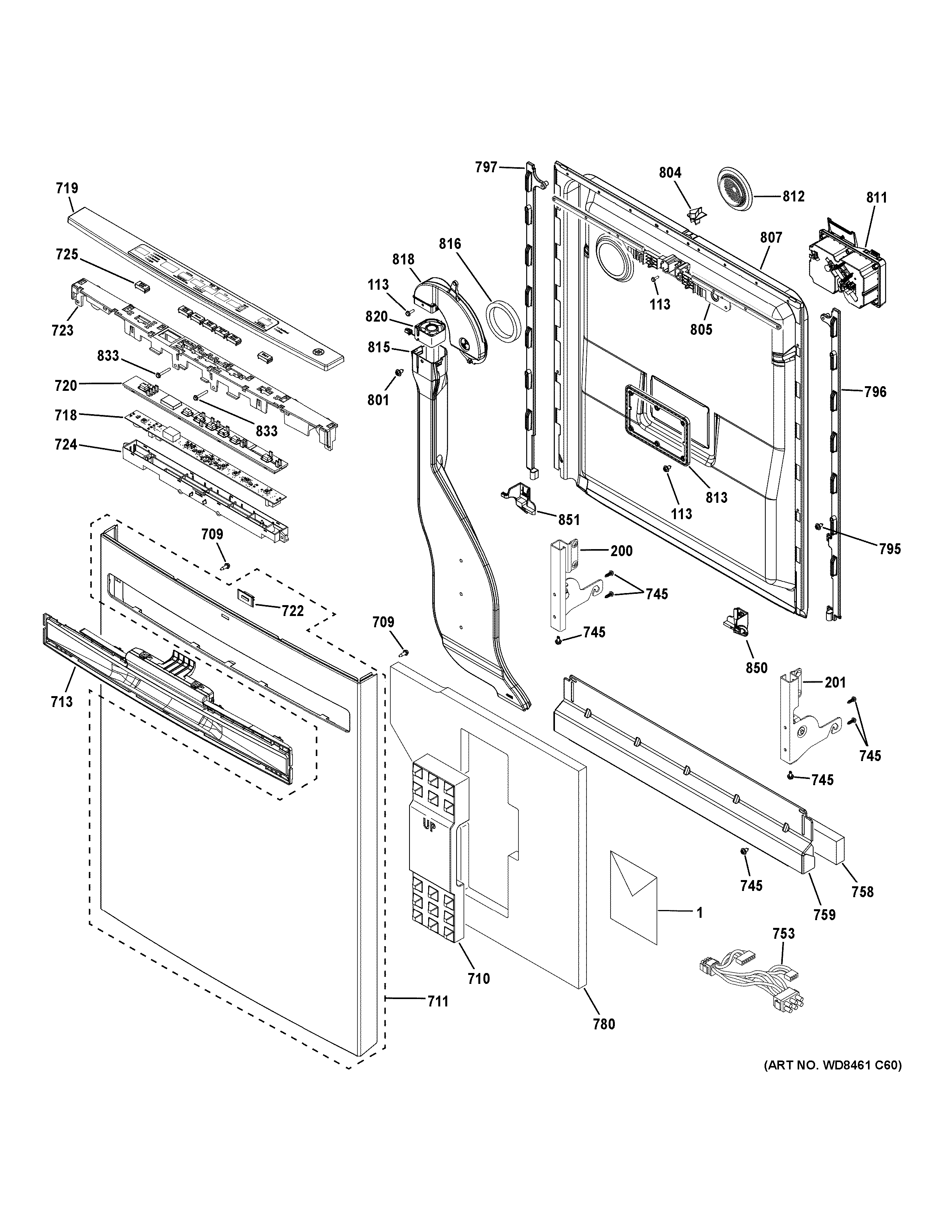 ESCUTCHEON & DOOR ASSEMBLY