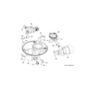 GE GDT580SGF8WW sump & motor mechanism diagram