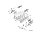 GE GDT580SGF4WW upper rack assembly diagram