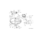 GE GDT580SGF4WW sump & motor mechanism diagram