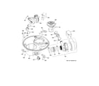 GE PDT720SSH7SS sump & motor mechanism diagram