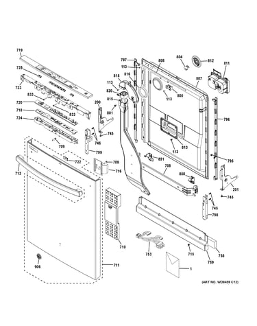 Escutcheon & door assembly