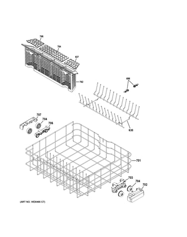 Lower rack assembly