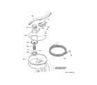 GE DDT575SGF5BB sump & filter assembly diagram
