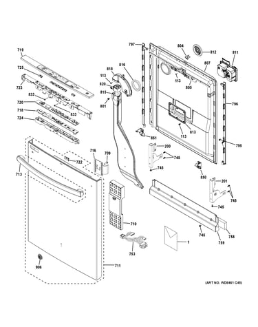 Escutcheon & door assembly