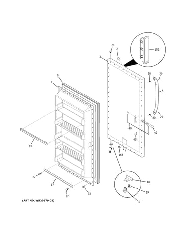 Freezer door