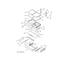 GE GFE28GSKLSS fresh food shelves diagram