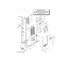 GE GSE25HBLKHTS freezer section diagram