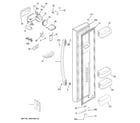 GE XSS25GGHBCWW freezer door diagram