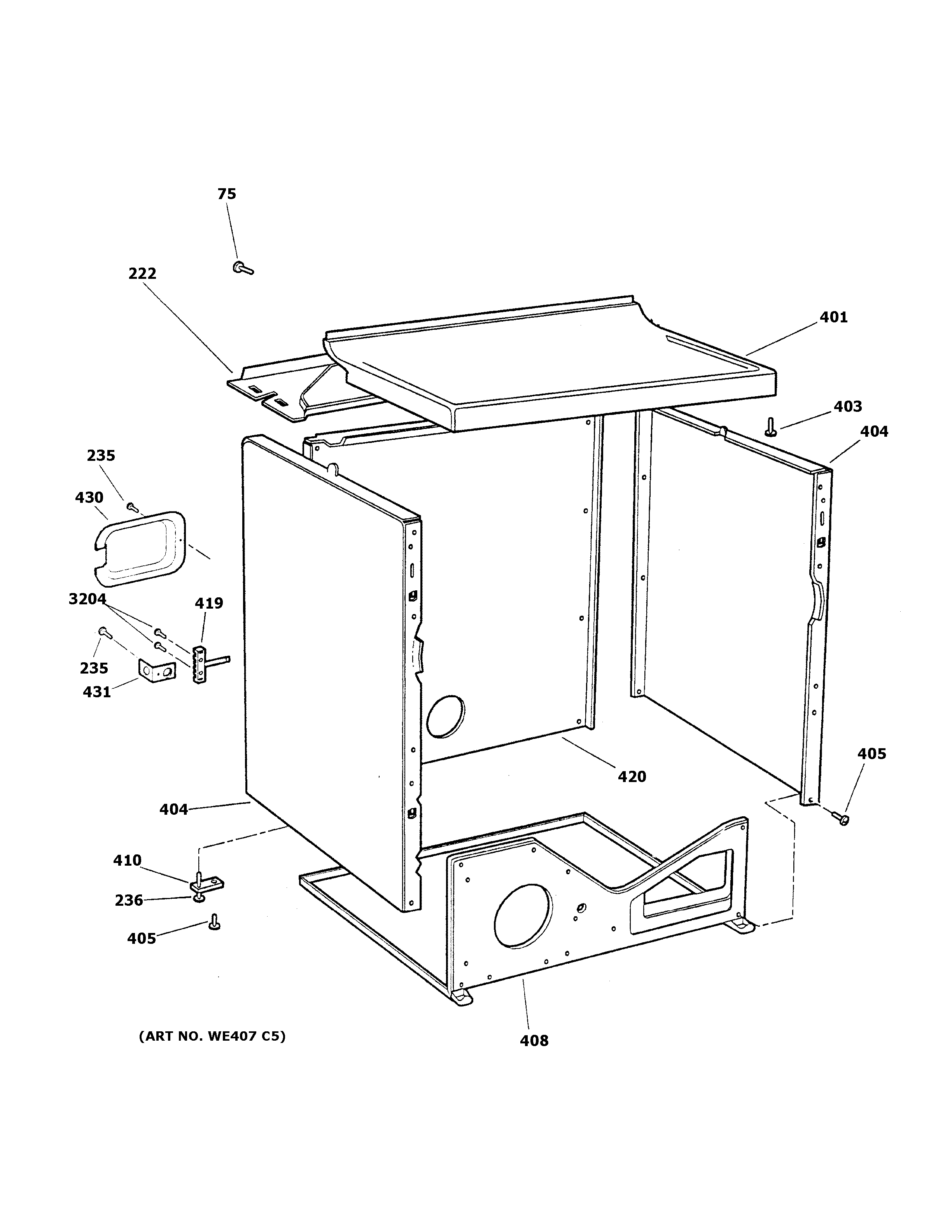 Cabinet & top panel