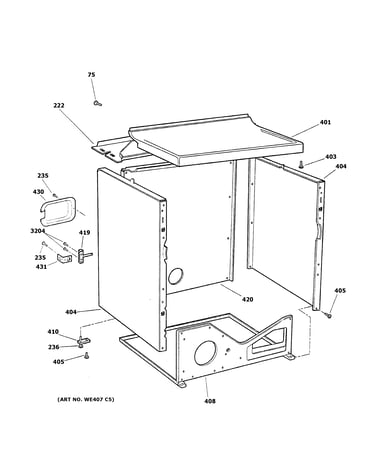 Cabinet & top panel