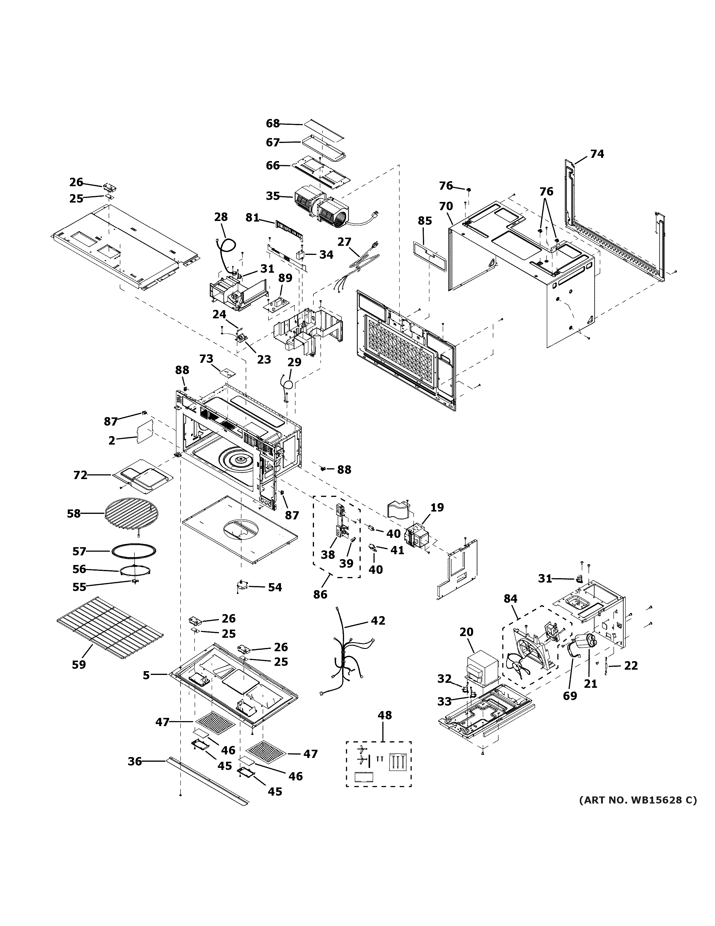 Oven cavity parts