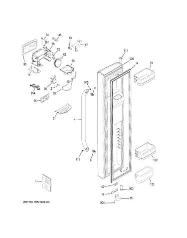 Freezer door