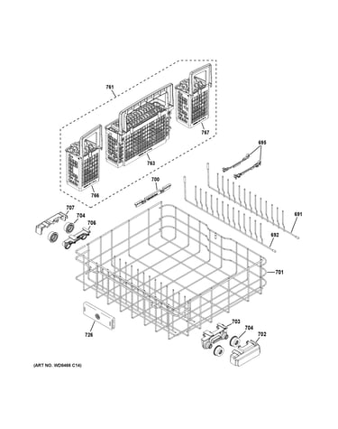 Lower rack assembly