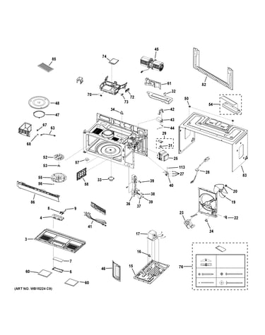 Oven cavity parts