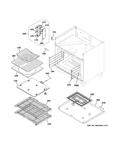 Oven cavity parts