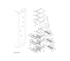 GE ZIF240NPKAII shelves & drawers diagram