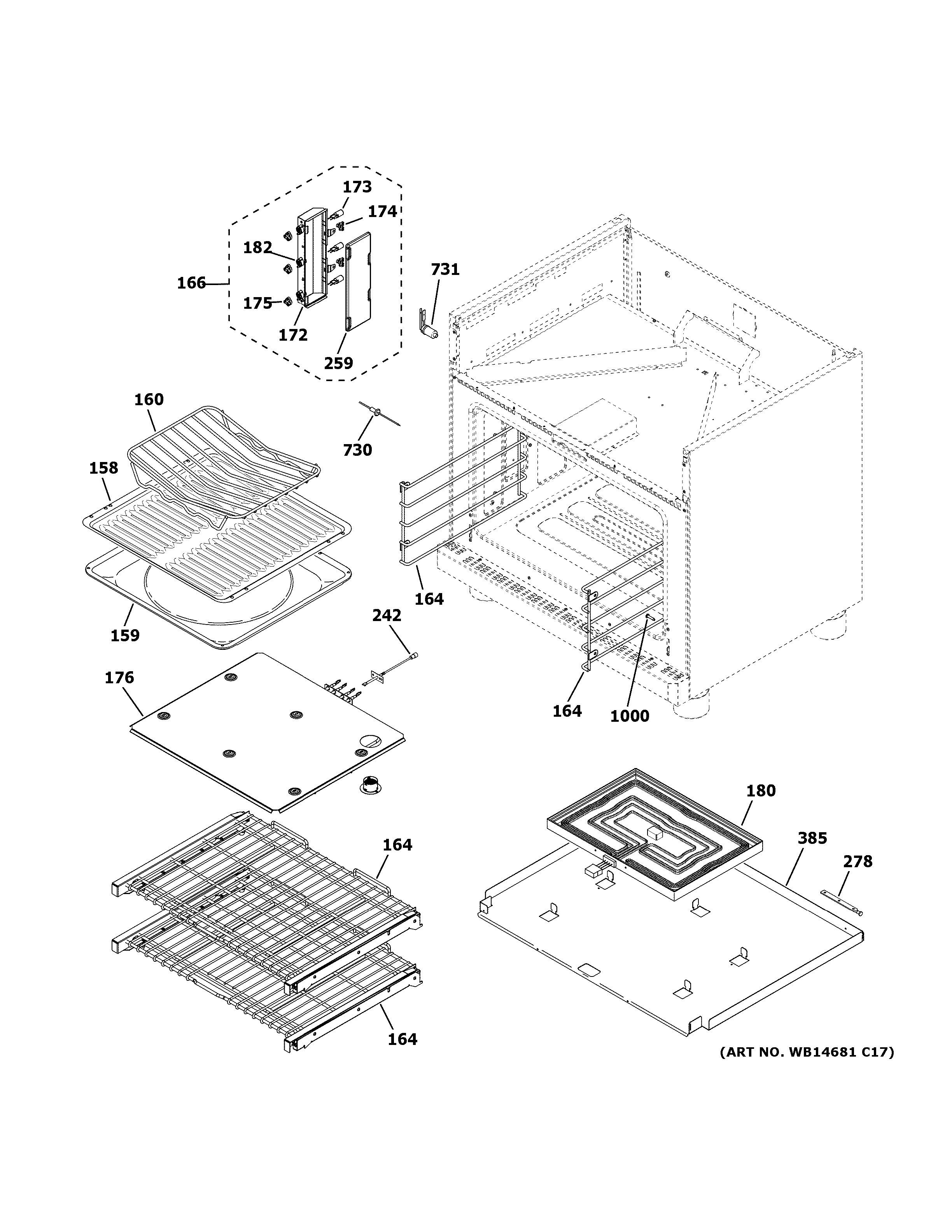 Oven cavity parts