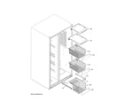 GE PSE25KGHEHWW freezer shelves diagram