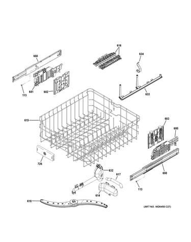 Upper rack assembly