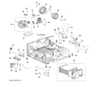 GE GFT14ESSM1WW blower, motor & condenser assembly diagram