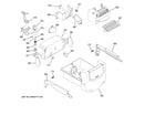 GE GSS23GSKKCSS ice maker & dispenser diagram