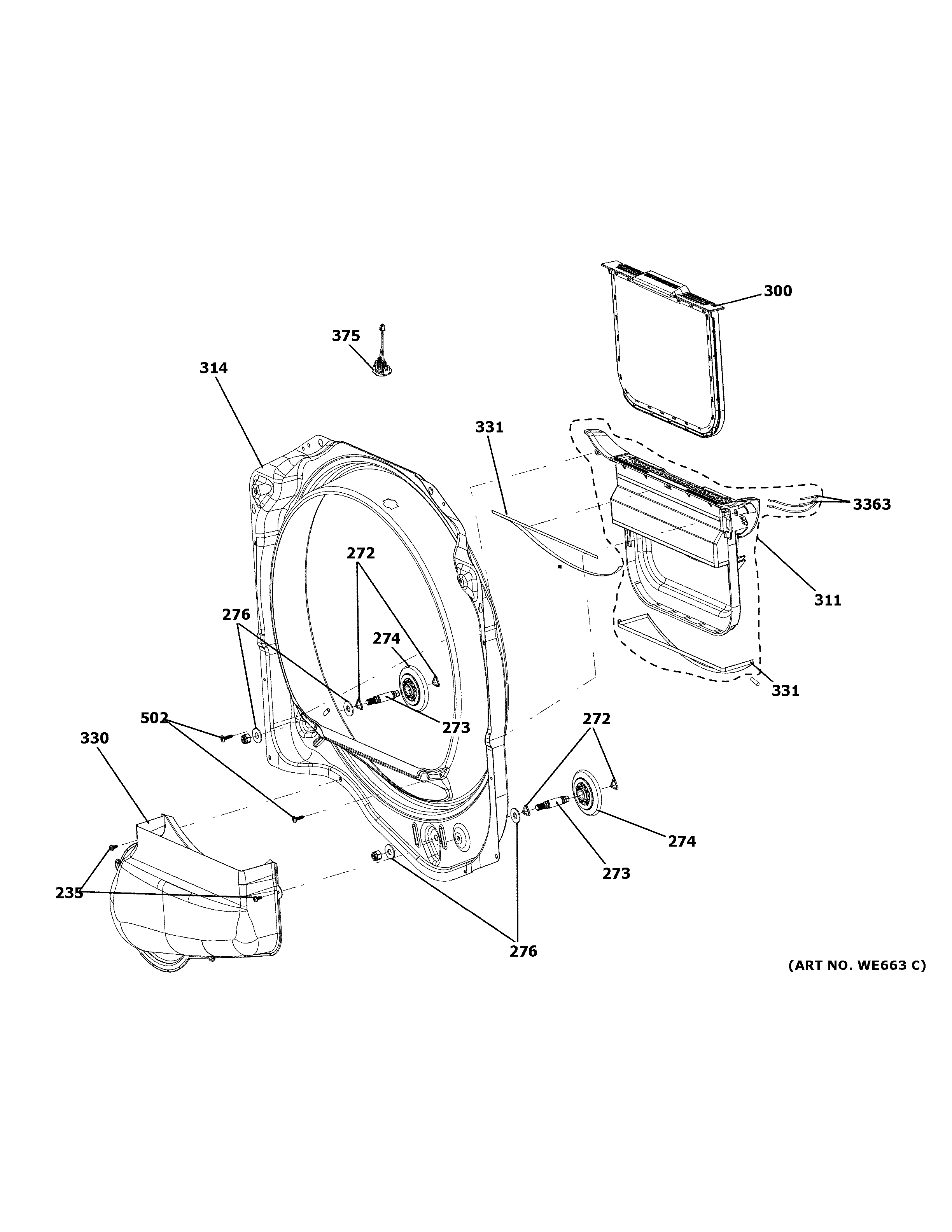 Front roller assembly