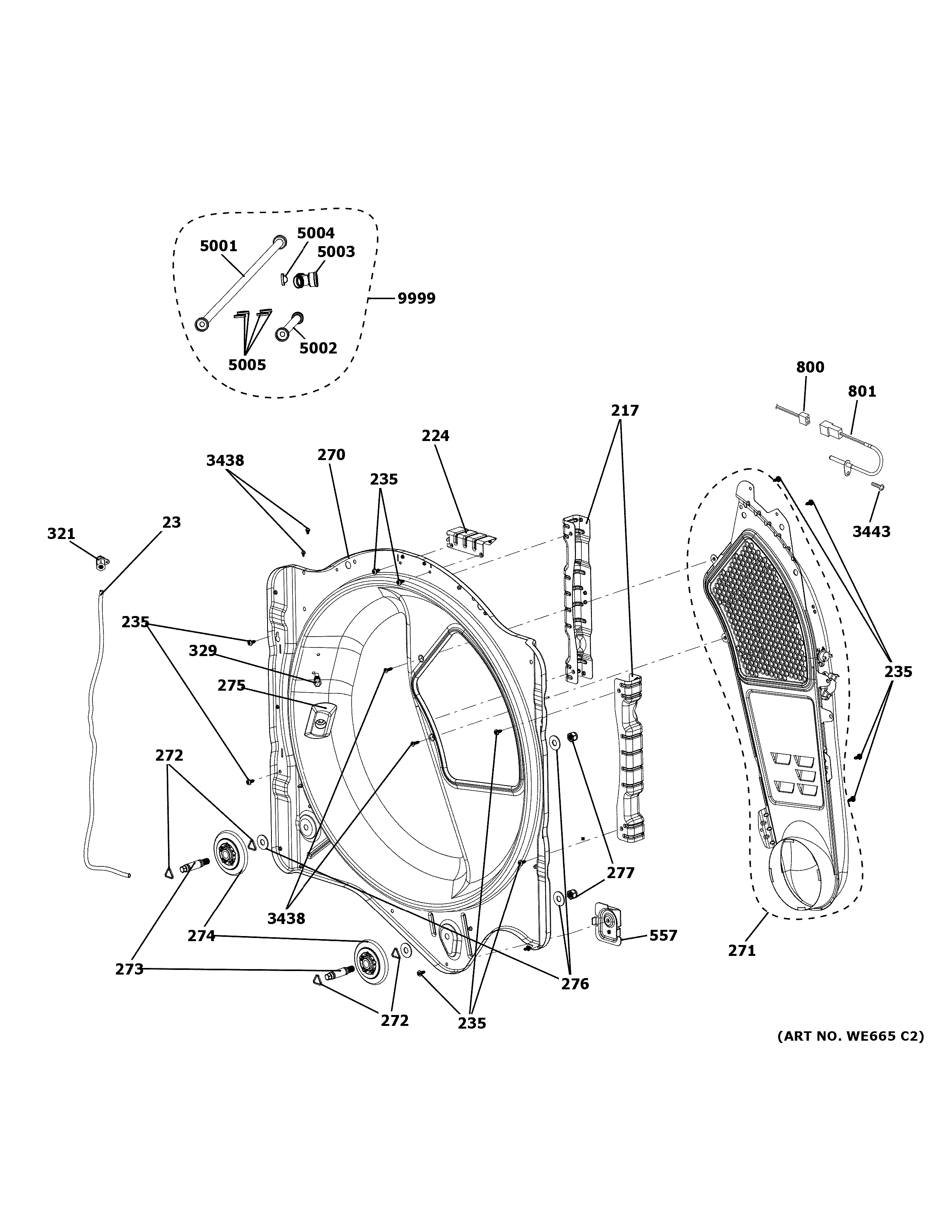 Rear roller support