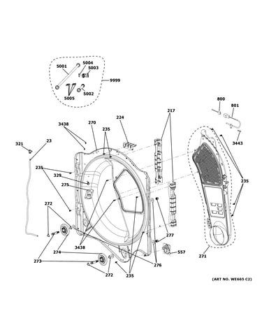 Rear roller support