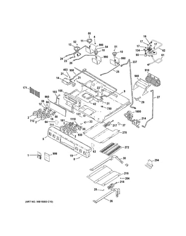Control panel, gas & burner parts