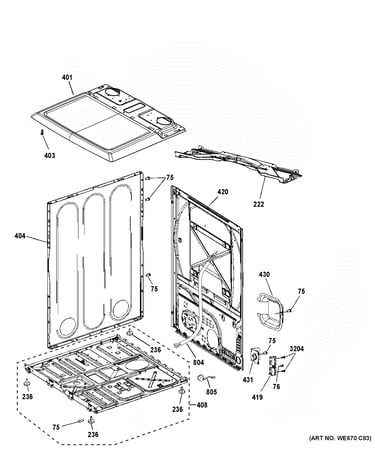 Cabinet & top panel
