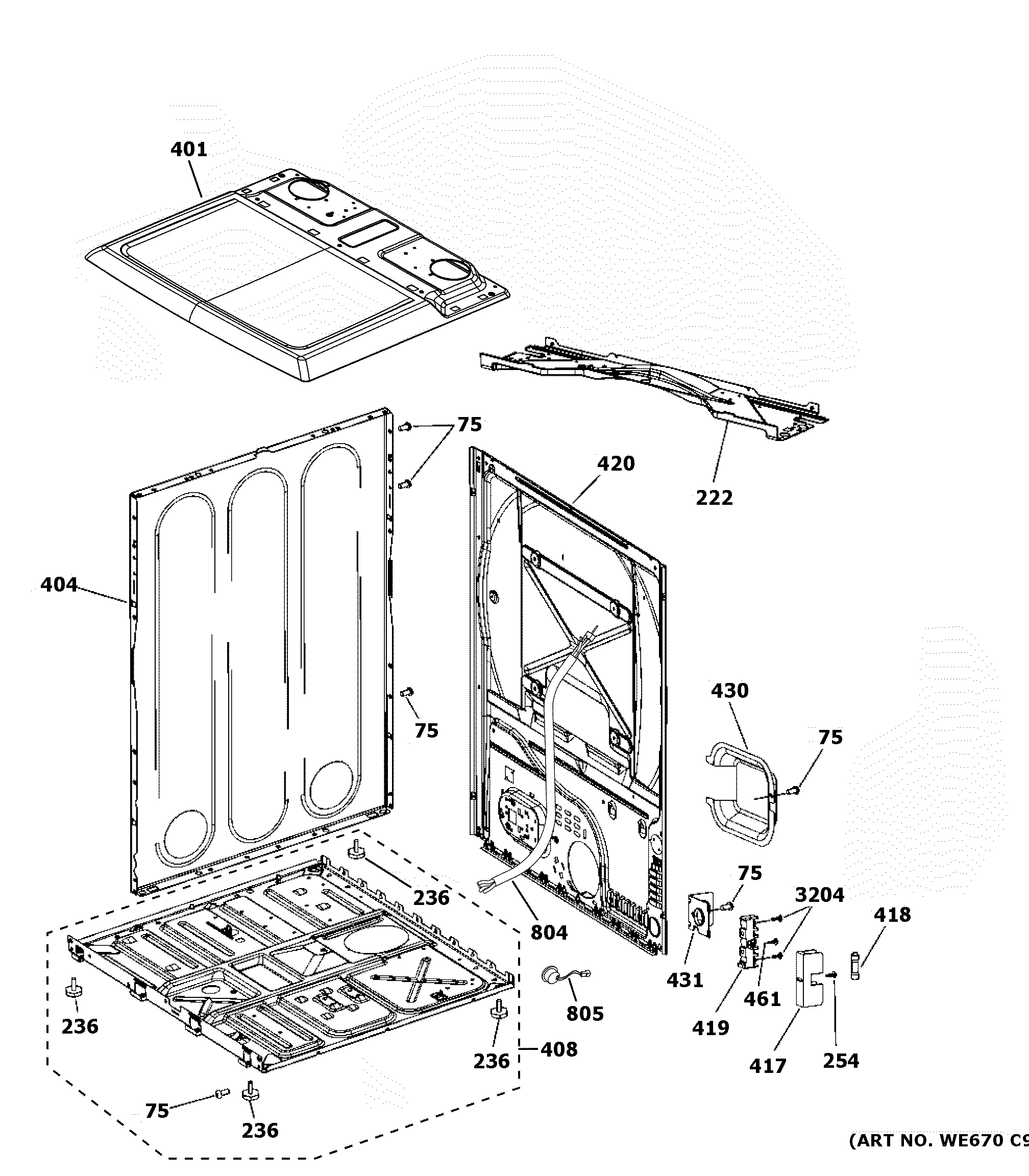 Cabinet & top panel