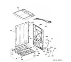 GE GTD72EBPN0DG cabinet & top panel diagram