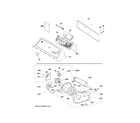 GE GTD84GCPN0DG backsplash, blower & motor assembly diagram