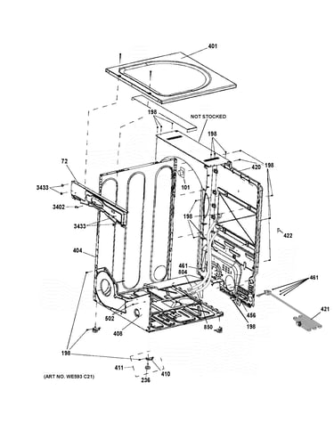 Cabinet & top panel